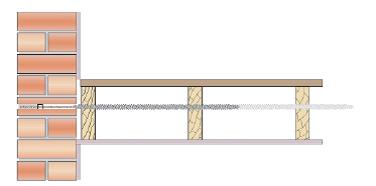 Steens metselwerk verankeren via Strijbalk aan (vloer/dak) balken - RB02