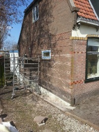 herstellen van scheuren in muren